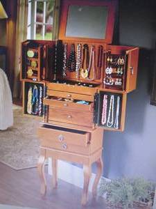 lot 45 image: Camille Jewelry Armoire open box Re...