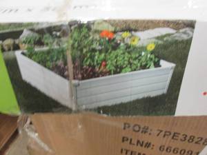 lot 50 image: Raised Garden Bed open box Assembly...