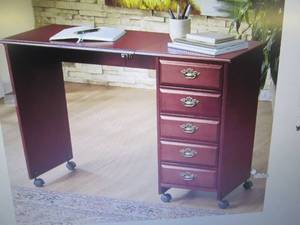 lot 55 image: Folding, Rolling Desk open box Reta...