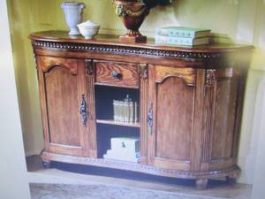 lot 56 image: Signature Hand-Carved Console open ...