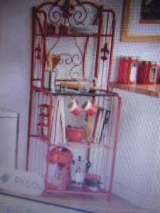 lot 63 image: Fleur de Lis Bakers Rack open box A...