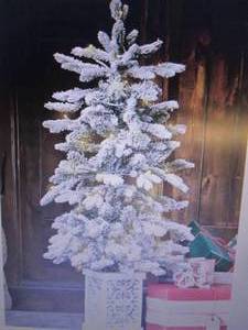 lot 85 image: Flocked Porch Tree open box Retail ...