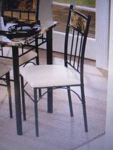 lot 89 image: 3 Marble Dining Chairs open box, no...