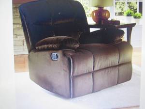lot 90 image: Microfiber Swivel Rocker Recliner o...