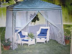 lot 108 image: Gazebo with Netting open box Retail...