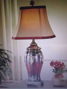 lot 141 image: Dramatic Detail Burgundy Lamp open ...