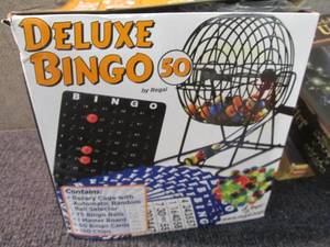 lot 242 image: Deluxe Bingo Game open box Retail $...