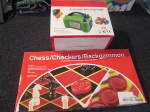 lot 283 image: ElectricBallon Pump, ChessCheckers...