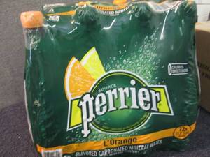 lot 304 image: 12-33.8 oz Bottles Perrier LOrange...