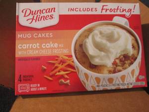 lot 305 image: 6-4pks Duncan Hines Carrot Cake Mug...