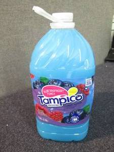 lot 332 image: 4- 1 Gallon Bottles Tampico Blue Ra...