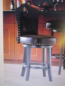 lot 173 image: Nailhead Stool open box Retail $149...