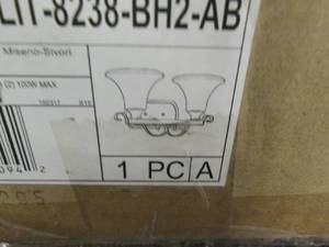 lot 204 image: 2 Globe Light Fixture...