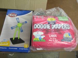 lot 213 image: Doggie Diapers, Dog Windmill Activi...