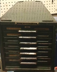 lot 11 image: 1950s Kardex filesafe (MN. information enclosed)