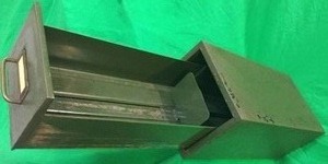 lot 63 image: Vintage industrial single stacking card index cabinet