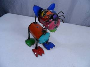 lot 20 image: New Cat Handmade Recycled Metal Garden Art