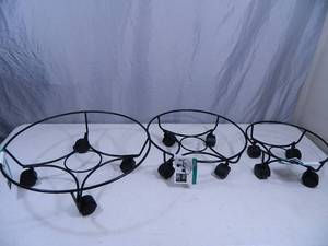 lot 31 image: 3 New Heavy Duty Plant Caddies