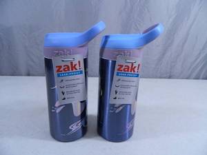 lot 37 image: 2 New Zak Stainless Steel Leakproof Bottles