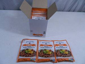 lot 50 image: New Box of Watkins Chili Seasonings