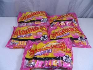 lot 93 image: 5 New Large Bags of Starburst Fave Reds Individually Boxed Jellybeans