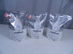 lot 110 image: 3 New Large Method Gel Hand Wash Refills
