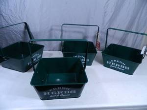 lot 130 image: 4 New Metal Planters