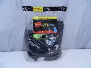 lot 171 image: New Hanes Super Value 20 Pack of Mens Socks