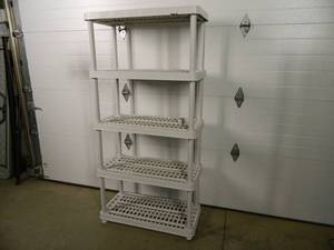 lot 4 image: New 5 Tier Plastic Shelf