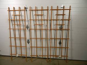 lot 9 image: 3 New 72 inch Wood Trellis