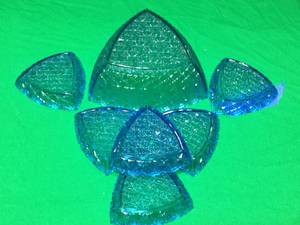 lot 30 image: Blue Candy Dishes