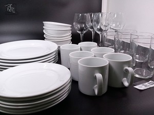lot 303 image: Complete Set of Dishes & Glasses