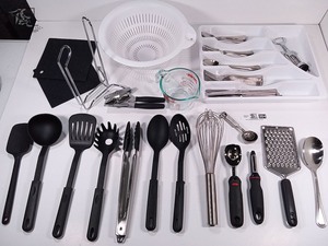 lot 304 image: Kitchen Utensils, Silver Ware, Towel Holder