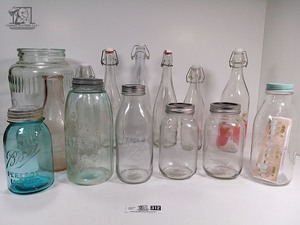 lot 312 image: Set of 14 Assorted Glass Bottles
