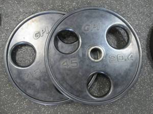 lot 51 image: (2) 45# Weights...