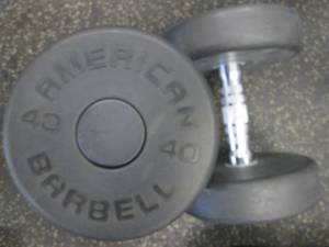 lot 66 image: (2) 40# Weights Like New...