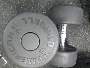 lot 73 image: (2) 75# Weights Like New...