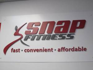 lot 91 image: Snap Fitness Sign Wall Mounted Cu...
