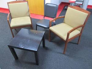 lot 111 image: (3) Chairs & (1) Table...
