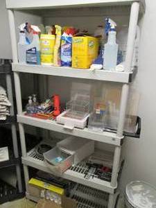 lot 117 image: Shelf With Contents of Garbage Bags...