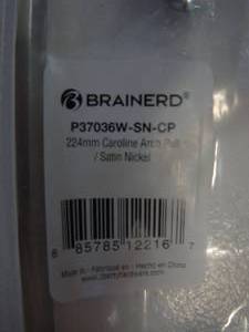 lot 41 image: Brainerd Caroline 8-1316-in Center to Center Satin Nickel Arch Bar Cabinet Door Pull P37036W-SN-CP (Qty 24) (SKU P37036W-SN-CP)