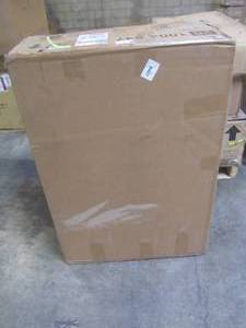 lot 108 image: Hampton Bay Bayhurst Black Wicker Outdoor Patio Stationary Dining Chair with Bare Cushions (2-Pack)