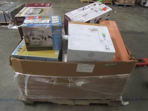 lot 200 image: WHOLESALE MIXED PALLET OF LIGHTING AND GARAGE ITEMS
