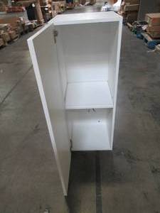 lot 206 image: J Collection Shaker Assembled 15x40x14 in. Wall Cabinet in Vanilla White W1540(LR)-WS