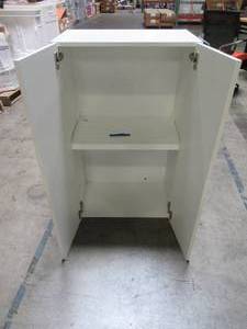 lot 207 image: J Collection Shaker Assembled 24x40x14 in. Wall Cabinet in Vanilla White W2440-2(LR)-WS