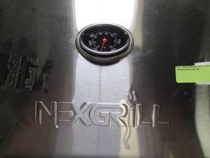 lot 210 image: Nexgrill 4-Burner Propane Gas Grill in Black with Side Burner and Stainless Steel Main Lid 720-0925P