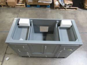 lot 216 image: Virtu Usa Caroline Avenue 48 in. W Bath Vanity Cabinet Only in Gray GS50048-CAB-GR