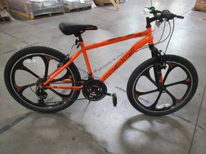 lot 2 image: Mongoose Alert youth mountain bicycle, 24-inch wheel, Boys, Orange, R2496WMADS - NEW