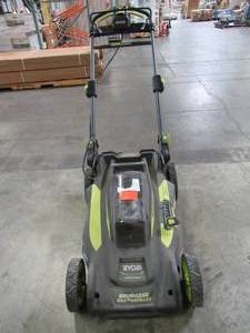 lot 56 image: Ryobi 20 in. 40-Volt 6.0 Ah Lithium-Ion Battery Brushless Cordless Walk Behind Self-Propelled Lawn Mower (TOOL ONLY) RY401120-Y