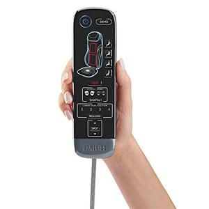 lot 723 image: HoMedics, Shiatsu XL Massage Cushion with Soothing Heat 2 Back Massage Styles, 4 Massage Nodes, 3 Massage Zones, Spot Massage, Seat Vibration, Programmed Controller, and Integrated Chair Straps MCS-755HJ